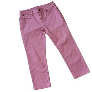 Talbots Pink Denim Signature Slim Crop Jeans Pants 4P